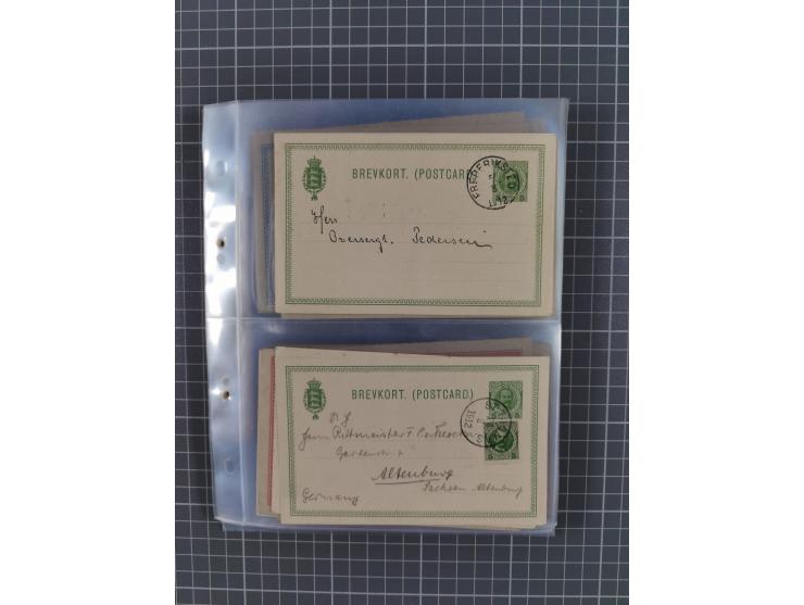 1879/1912, Sammlung mit fast 100 ungebrauchten und gebrauchten Ganzsachen inkl. drei Postkarten/Ganzsachenkarte Deutsches Rei