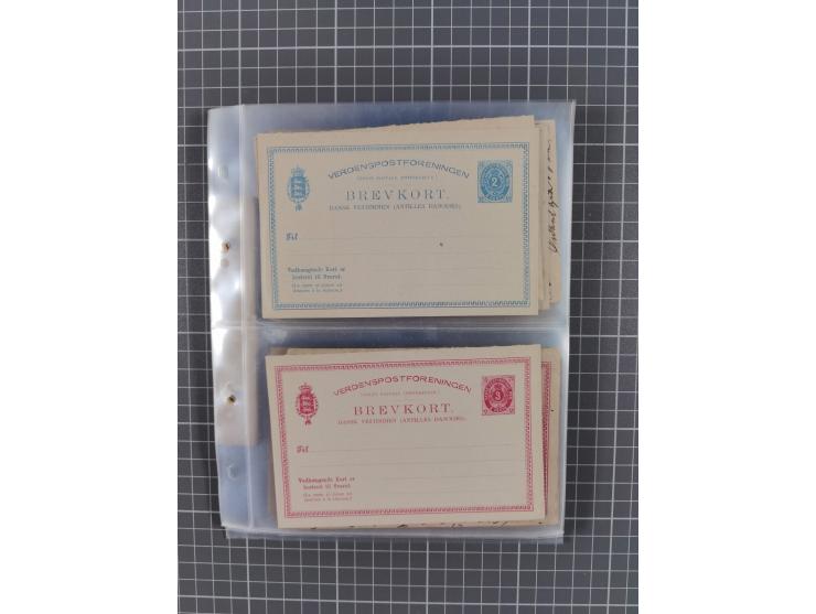 1879/1912, Sammlung mit fast 100 ungebrauchten und gebrauchten Ganzsachen inkl. drei Postkarten/Ganzsachenkarte Deutsches Rei