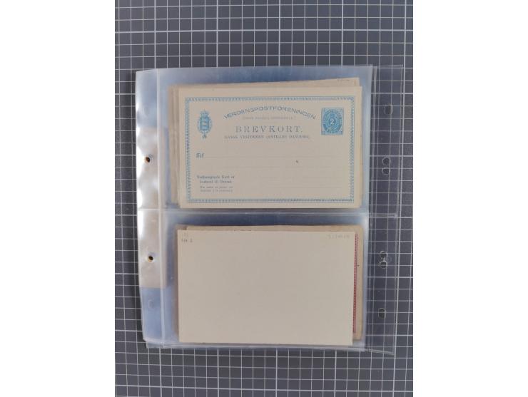 1879/1912, Sammlung mit fast 100 ungebrauchten und gebrauchten Ganzsachen inkl. drei Postkarten/Ganzsachenkarte Deutsches Rei