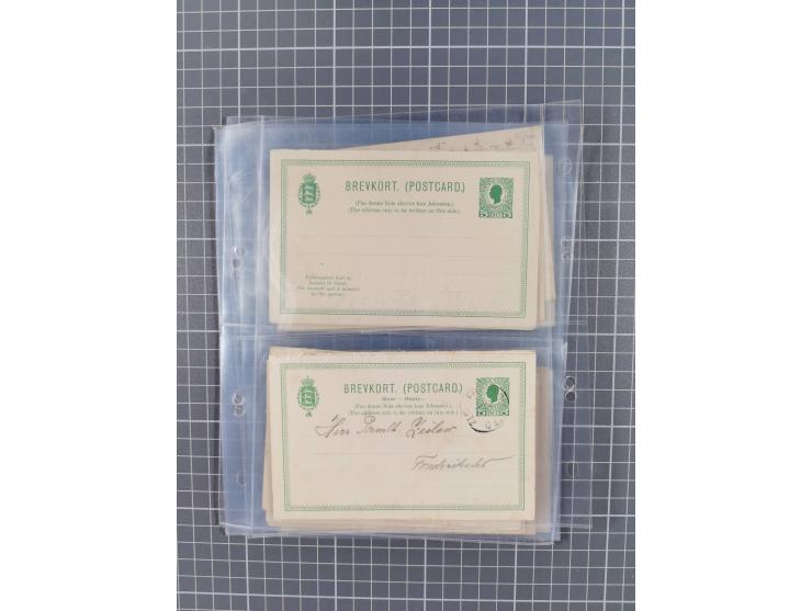 1879/1912, Sammlung mit fast 100 ungebrauchten und gebrauchten Ganzsachen inkl. drei Postkarten/Ganzsachenkarte Deutsches Rei