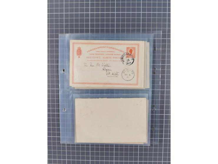 1879/1912, Sammlung mit fast 100 ungebrauchten und gebrauchten Ganzsachen inkl. drei Postkarten/Ganzsachenkarte Deutsches Rei