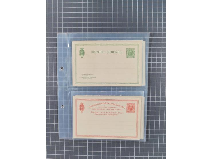 1879/1912, Sammlung mit fast 100 ungebrauchten und gebrauchten Ganzsachen inkl. drei Postkarten/Ganzsachenkarte Deutsches Rei