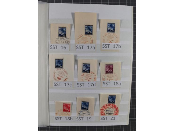 SONDERSTEMPEL: Spezialsammlung der Sonderstempel nach Engel-Katalog ex Nr. 1-117, dazu einige Schmuckblätter und Umschlage, g