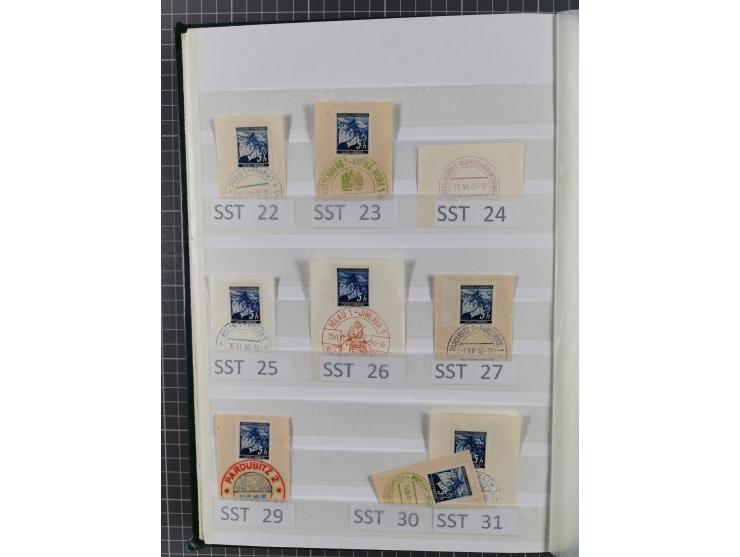 SONDERSTEMPEL: Spezialsammlung der Sonderstempel nach Engel-Katalog ex Nr. 1-117, dazu einige Schmuckblätter und Umschlage, g