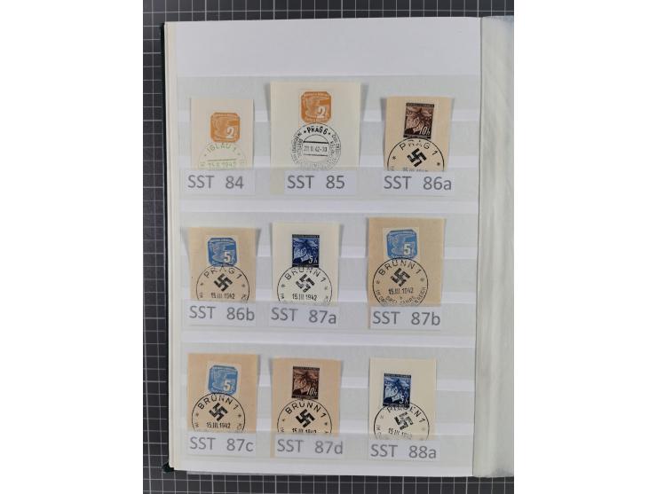 SONDERSTEMPEL: Spezialsammlung der Sonderstempel nach Engel-Katalog ex Nr. 1-117, dazu einige Schmuckblätter und Umschlage, g