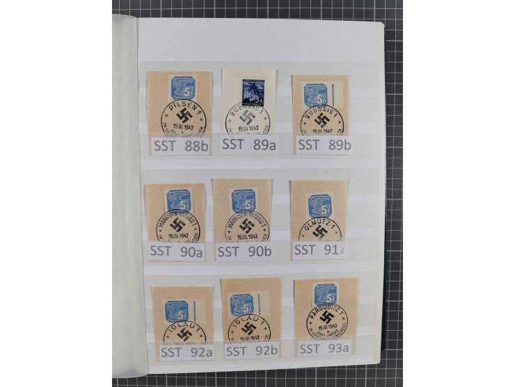 SONDERSTEMPEL: Spezialsammlung der Sonderstempel nach Engel-Katalog ex Nr. 1-117, dazu einige Schmuckblätter und Umschlage, g