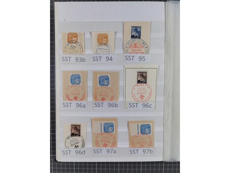 SONDERSTEMPEL: Spezialsammlung der Sonderstempel nach Engel-Katalog ex Nr. 1-117, dazu einige Schmuckblätter und Umschlage, g