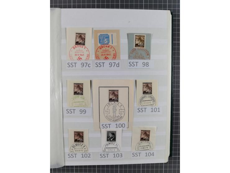 SONDERSTEMPEL: Spezialsammlung der Sonderstempel nach Engel-Katalog ex Nr. 1-117, dazu einige Schmuckblätter und Umschlage, g