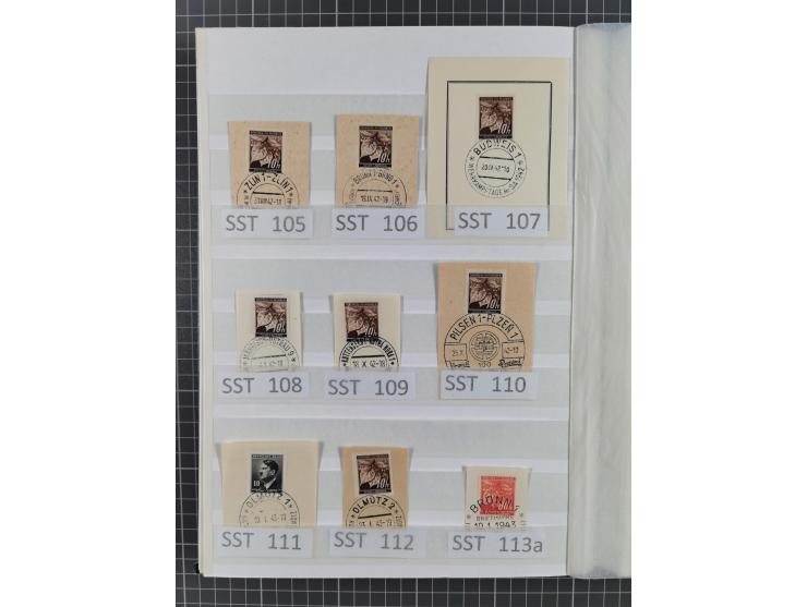 SONDERSTEMPEL: Spezialsammlung der Sonderstempel nach Engel-Katalog ex Nr. 1-117, dazu einige Schmuckblätter und Umschlage, g