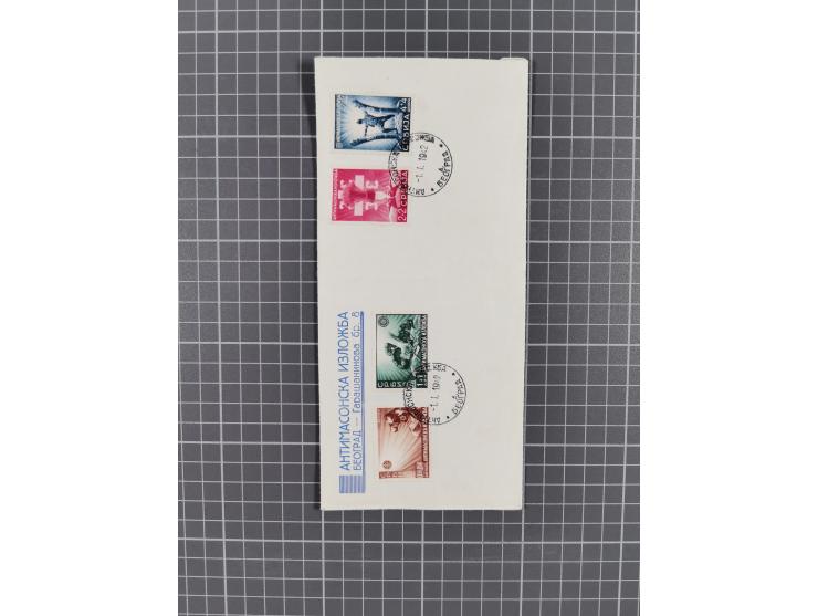 1941/43, kleine Partie von 9 Briefen, dabei Zensuren, Dienstbriefe sowie zweimal Mi.-Nr. 46-49 auf Schmuck-FDC, etwas untersc