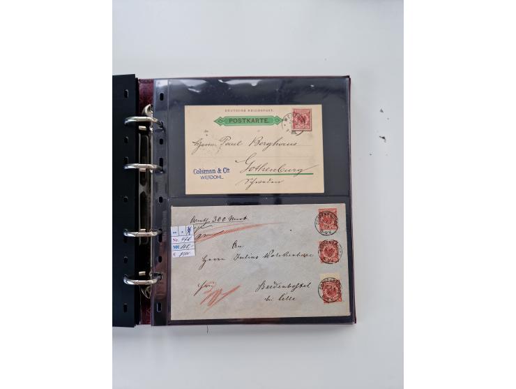 1875/89, Pfennig, Pfennige und Krone Adler, reichhaltige Sammlung mit circa 220 Belegen, inkl. Deutsche Kolonie, viele schöne