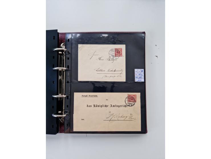 1875/89, Pfennig, Pfennige und Krone Adler, reichhaltige Sammlung mit circa 220 Belegen, inkl. Deutsche Kolonie, viele schöne