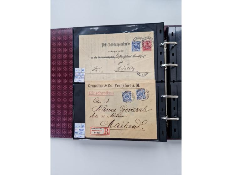 1875/89, Pfennig, Pfennige und Krone Adler, reichhaltige Sammlung mit circa 220 Belegen, inkl. Deutsche Kolonie, viele schöne