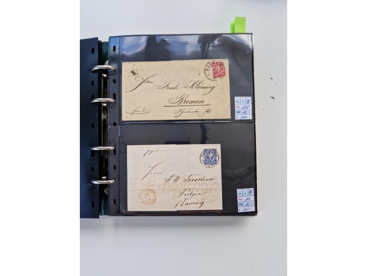 1875/89, Pfennig, Pfennige und Krone Adler, reichhaltige Sammlung mit circa 220 Belegen, inkl. Deutsche Kolonie, viele schöne