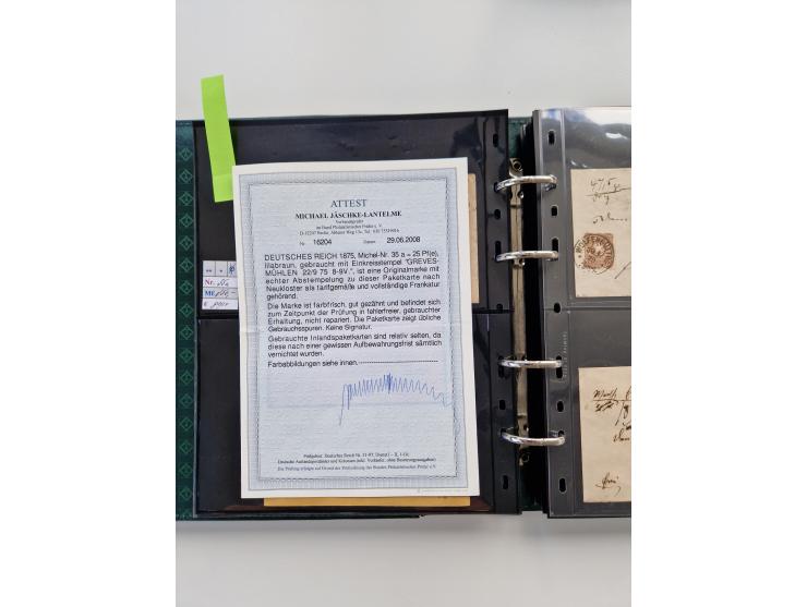 1875/89, Pfennig, Pfennige und Krone Adler, reichhaltige Sammlung mit circa 220 Belegen, inkl. Deutsche Kolonie, viele schöne