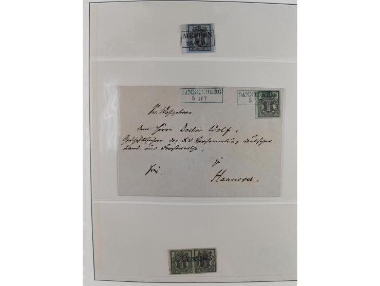 1831/1855, reichhaltige meist gestempelte Sammlung der norddeutschen Staaten ab Hannover über Helgoland, Mecklenburg Schwerin