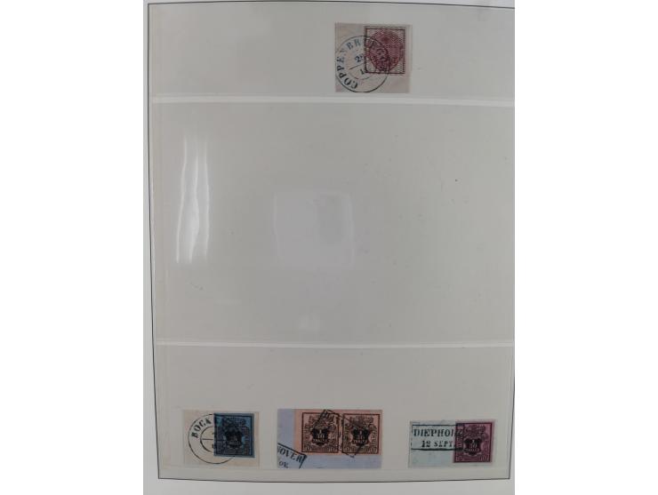 1831/1855, reichhaltige meist gestempelte Sammlung der norddeutschen Staaten ab Hannover über Helgoland, Mecklenburg Schwerin