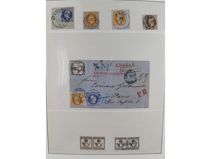 1831/1855, reichhaltige meist gestempelte Sammlung der norddeutschen Staaten ab Hannover über Helgoland, Mecklenburg Schwerin