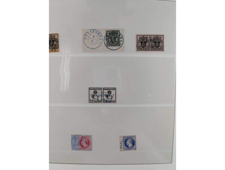 1831/1855, reichhaltige meist gestempelte Sammlung der norddeutschen Staaten ab Hannover über Helgoland, Mecklenburg Schwerin