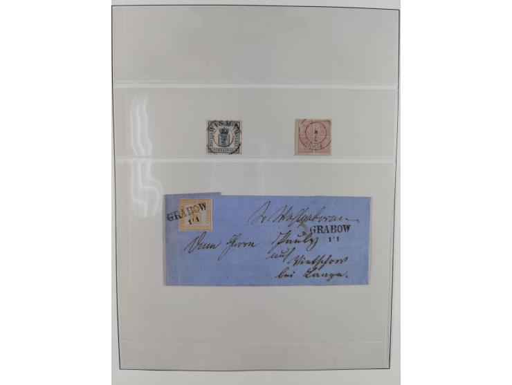 1831/1855, reichhaltige meist gestempelte Sammlung der norddeutschen Staaten ab Hannover über Helgoland, Mecklenburg Schwerin