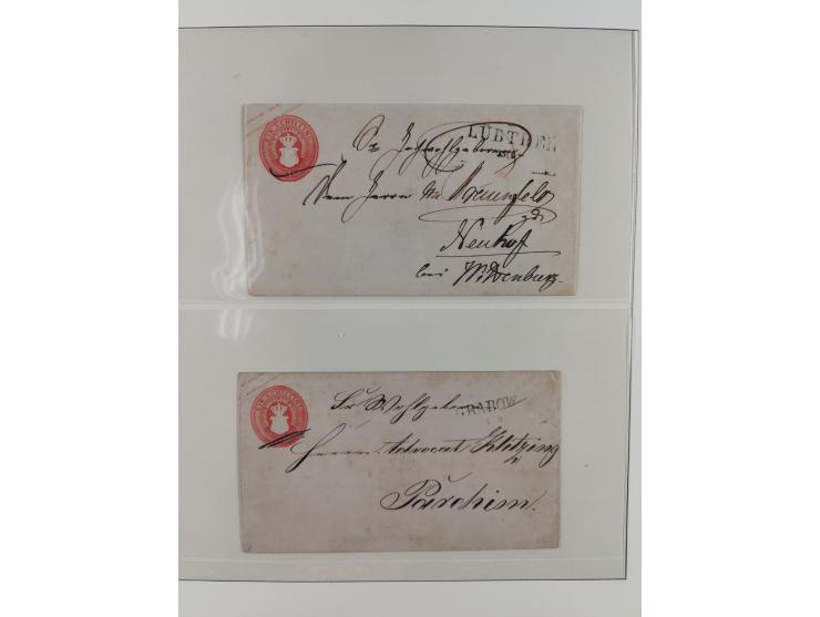 1831/1855, reichhaltige meist gestempelte Sammlung der norddeutschen Staaten ab Hannover über Helgoland, Mecklenburg Schwerin