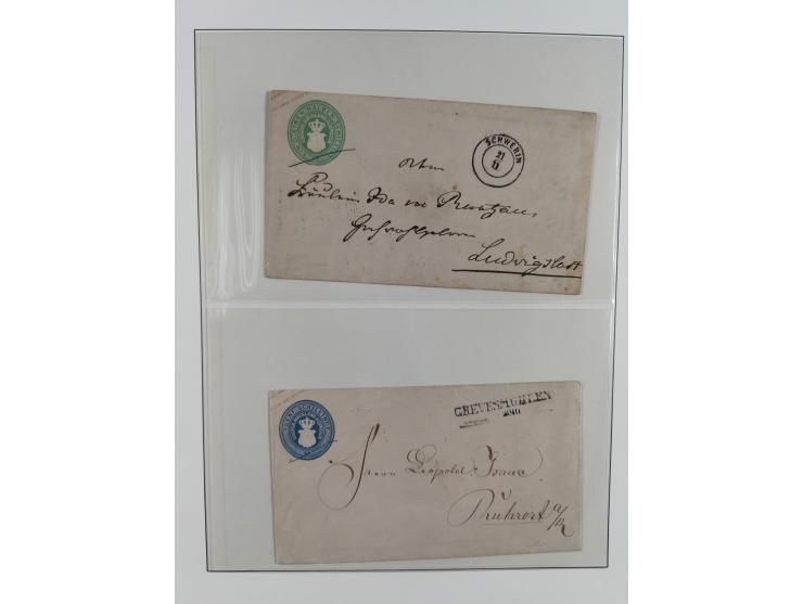 1831/1855, reichhaltige meist gestempelte Sammlung der norddeutschen Staaten ab Hannover über Helgoland, Mecklenburg Schwerin