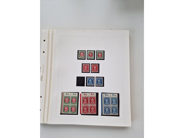 1920/39, sehr interessante und inhaltsreiche ungebrauchte/postfrische und gestempelte Sammlung, beginnend mit reichhaltigem T