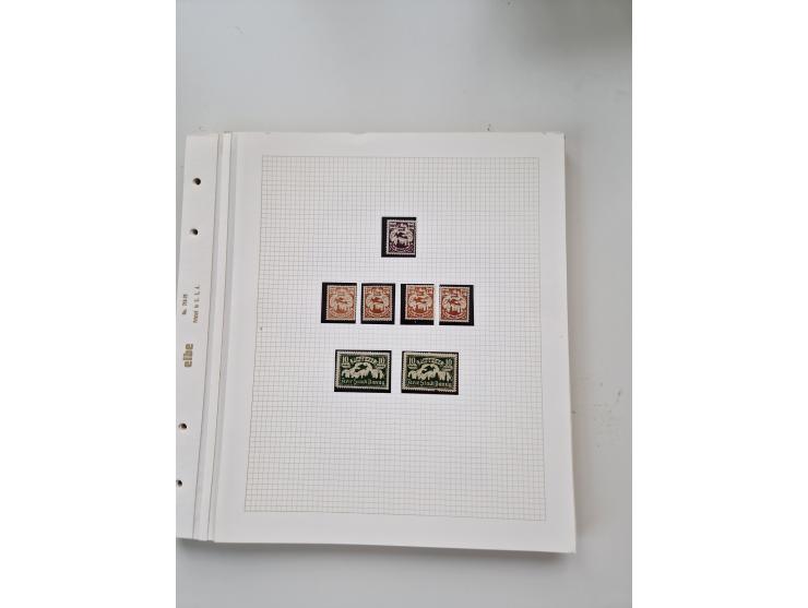 1920/39, sehr interessante und inhaltsreiche ungebrauchte/postfrische und gestempelte Sammlung, beginnend mit reichhaltigem T