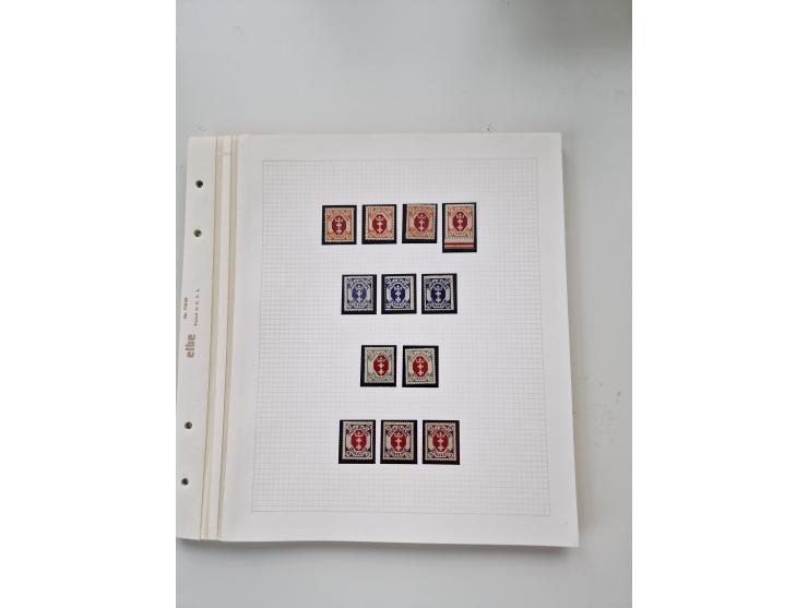 1920/39, sehr interessante und inhaltsreiche ungebrauchte/postfrische und gestempelte Sammlung, beginnend mit reichhaltigem T