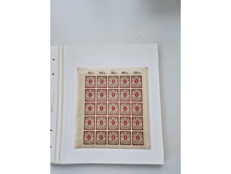 1920/39, sehr interessante und inhaltsreiche ungebrauchte/postfrische und gestempelte Sammlung, beginnend mit reichhaltigem T