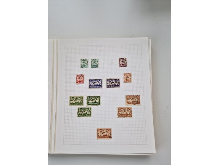 1920/39, sehr interessante und inhaltsreiche ungebrauchte/postfrische und gestempelte Sammlung, beginnend mit reichhaltigem T