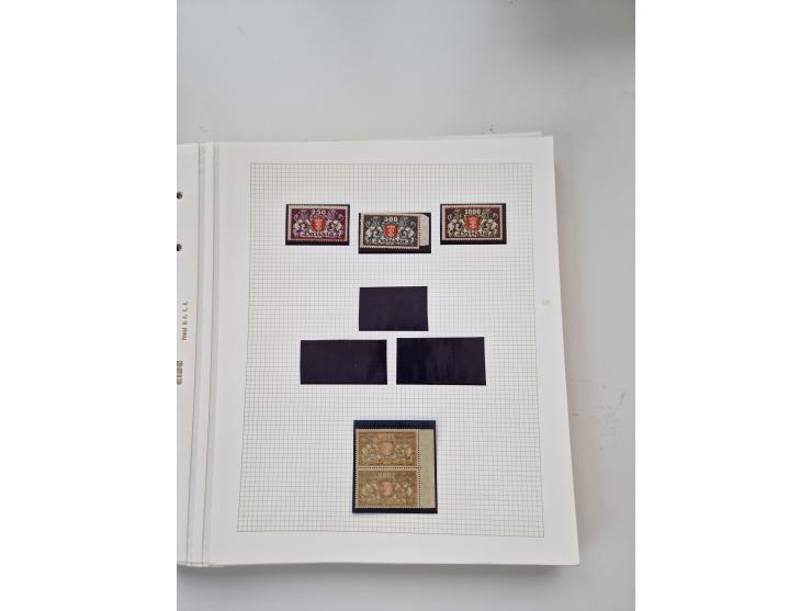 1920/39, sehr interessante und inhaltsreiche ungebrauchte/postfrische und gestempelte Sammlung, beginnend mit reichhaltigem T