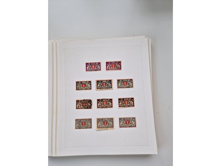 1920/39, sehr interessante und inhaltsreiche ungebrauchte/postfrische und gestempelte Sammlung, beginnend mit reichhaltigem T