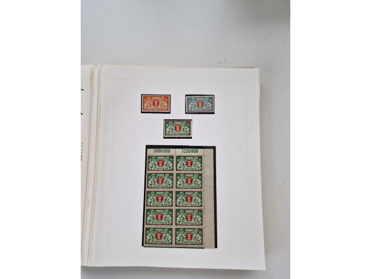 1920/39, sehr interessante und inhaltsreiche ungebrauchte/postfrische und gestempelte Sammlung, beginnend mit reichhaltigem T