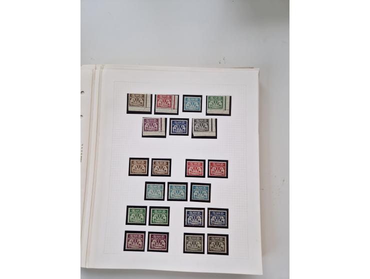 1920/39, sehr interessante und inhaltsreiche ungebrauchte/postfrische und gestempelte Sammlung, beginnend mit reichhaltigem T