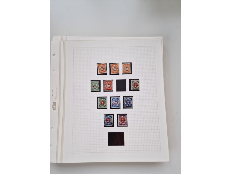 1920/39, sehr interessante und inhaltsreiche ungebrauchte/postfrische und gestempelte Sammlung, beginnend mit reichhaltigem T