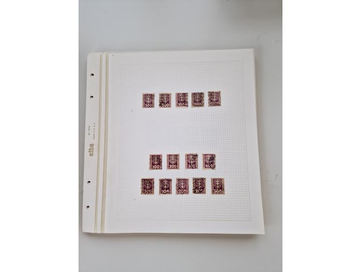 1920/39, sehr interessante und inhaltsreiche ungebrauchte/postfrische und gestempelte Sammlung, beginnend mit reichhaltigem T