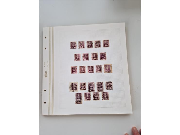 1920/39, sehr interessante und inhaltsreiche ungebrauchte/postfrische und gestempelte Sammlung, beginnend mit reichhaltigem T