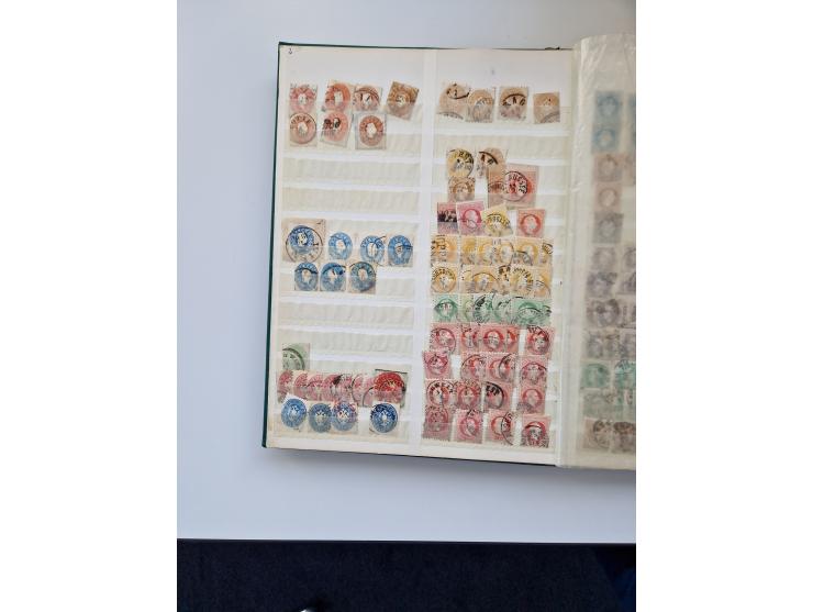 1850/2000 (ca.), umfangreicher gestempelter und postfrischer/ungebrauchter Bestand ab Klassik in elf Alben, Erhaltung von feh