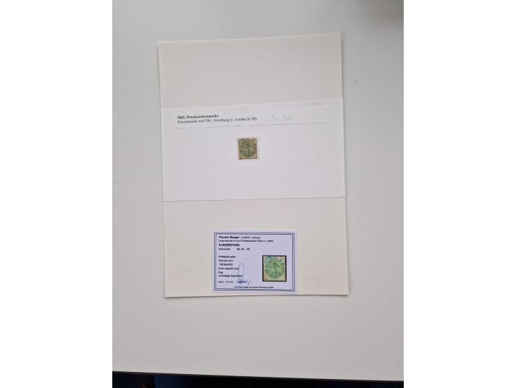 1613/1866 (ca.), Heimatsammlung Nienburg a.d. Weser mit Marken, Briefstücken und rund 80 Briefen, Ganzsachen, Post scheinen, 