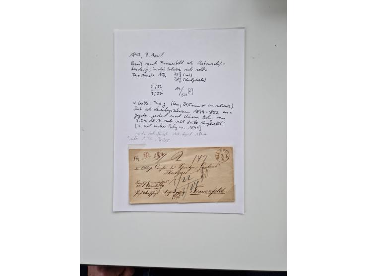 1613/1866 (ca.), Heimatsammlung Nienburg a.d. Weser mit Marken, Briefstücken und rund 80 Briefen, Ganzsachen, Post scheinen, 