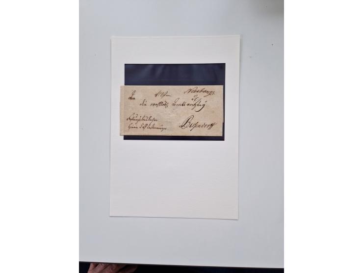 1613/1866 (ca.), Heimatsammlung Nienburg a.d. Weser mit Marken, Briefstücken und rund 80 Briefen, Ganzsachen, Post scheinen, 