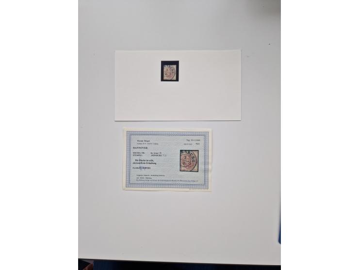 1613/1866 (ca.), Heimatsammlung Nienburg a.d. Weser mit Marken, Briefstücken und rund 80 Briefen, Ganzsachen, Post scheinen, 