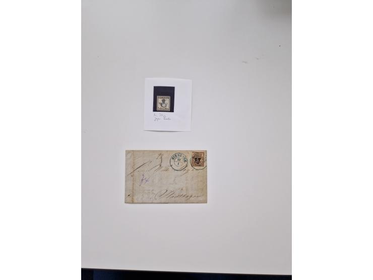 1613/1866 (ca.), Heimatsammlung Nienburg a.d. Weser mit Marken, Briefstücken und rund 80 Briefen, Ganzsachen, Post scheinen, 