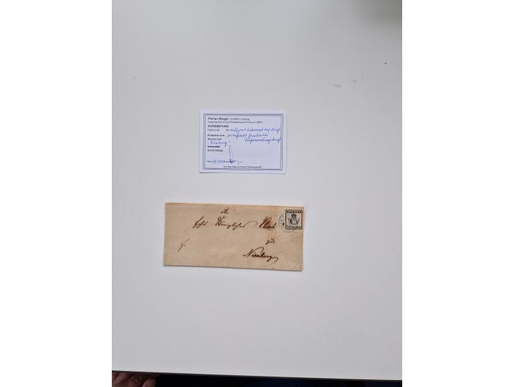 1613/1866 (ca.), Heimatsammlung Nienburg a.d. Weser mit Marken, Briefstücken und rund 80 Briefen, Ganzsachen, Post scheinen, 