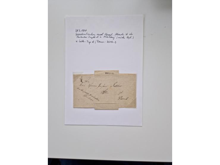 1613/1866 (ca.), Heimatsammlung Nienburg a.d. Weser mit Marken, Briefstücken und rund 80 Briefen, Ganzsachen, Post scheinen, 