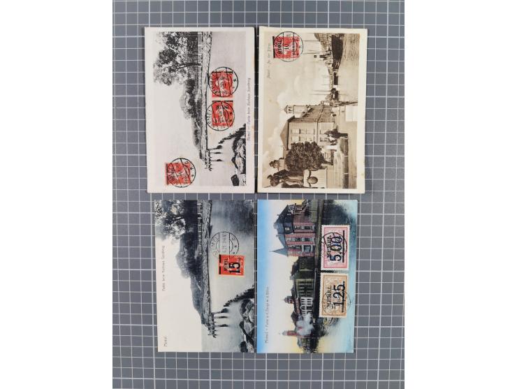 1920/23 (ca.), Partie mit über 45 Karten, einige besseren Ansichtskarten, teils etwas getönt&nbsp;