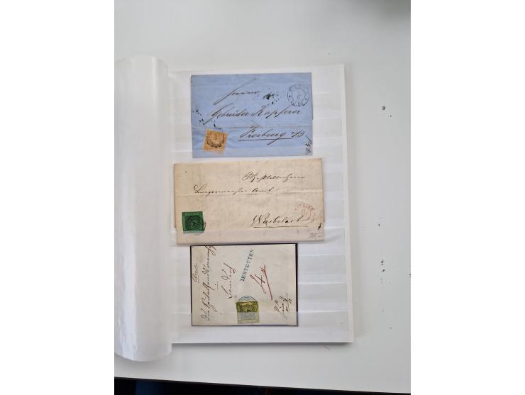 1750/1880 (ca.), umfangreicher Sammlungsbestand von ca. 220 Briefen, Ganzsachen und Postscheinen in unterschiedlicher Erhaltu