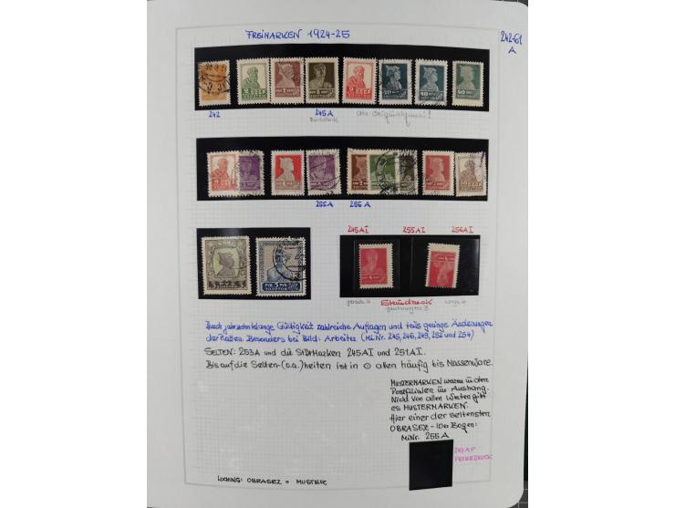 1923/64 (ca.), extensive mint never hinged/unused and used collection, incl. Control Exchange Stamps, some duplicates and bet