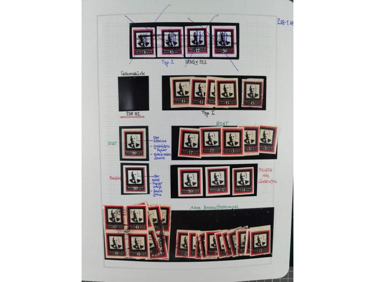 1923/64 (ca.), extensive mint never hinged/unused and used collection, incl. Control Exchange Stamps, some duplicates and bet